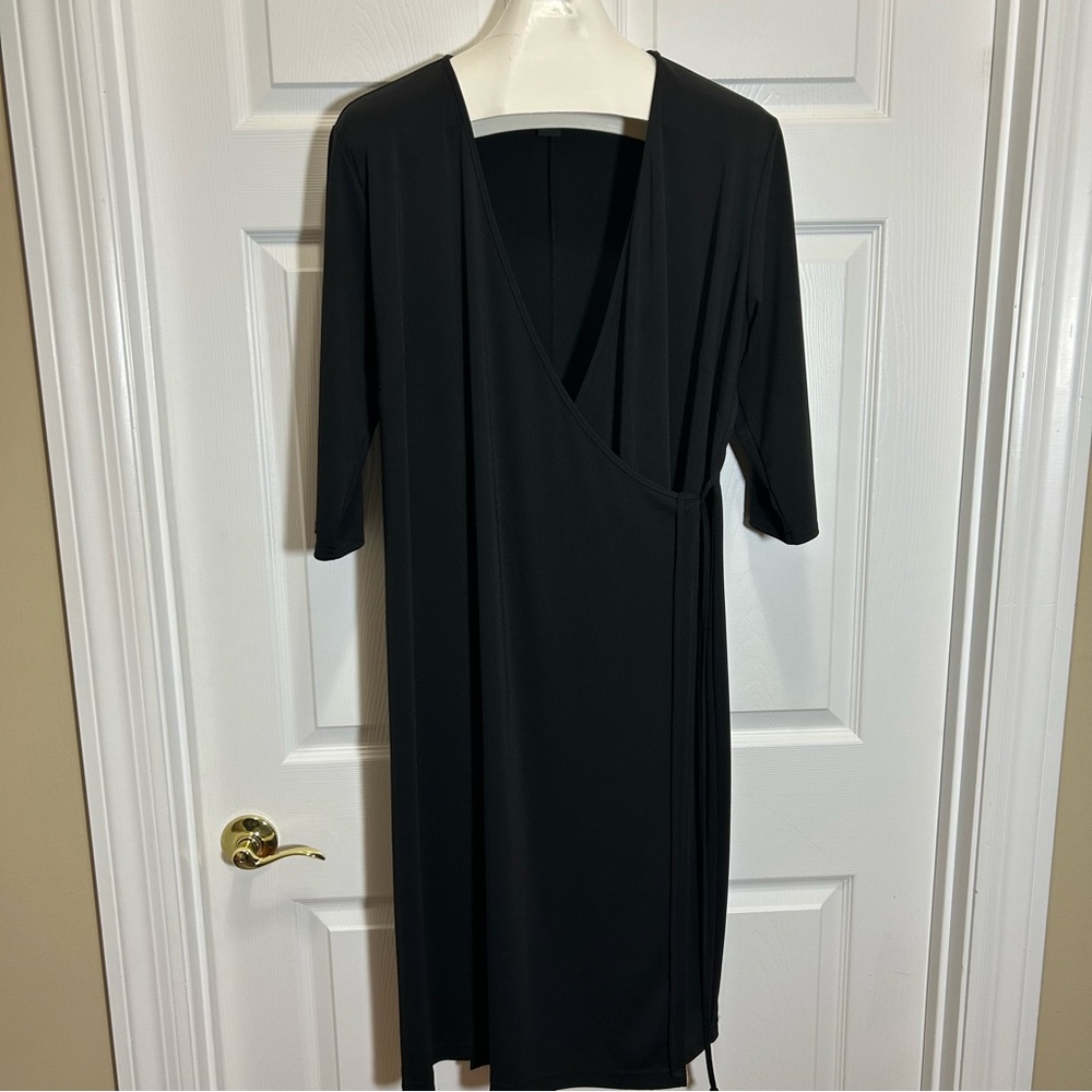 Lane Bryant Elegant Black Three Quarter Sleeve Dress